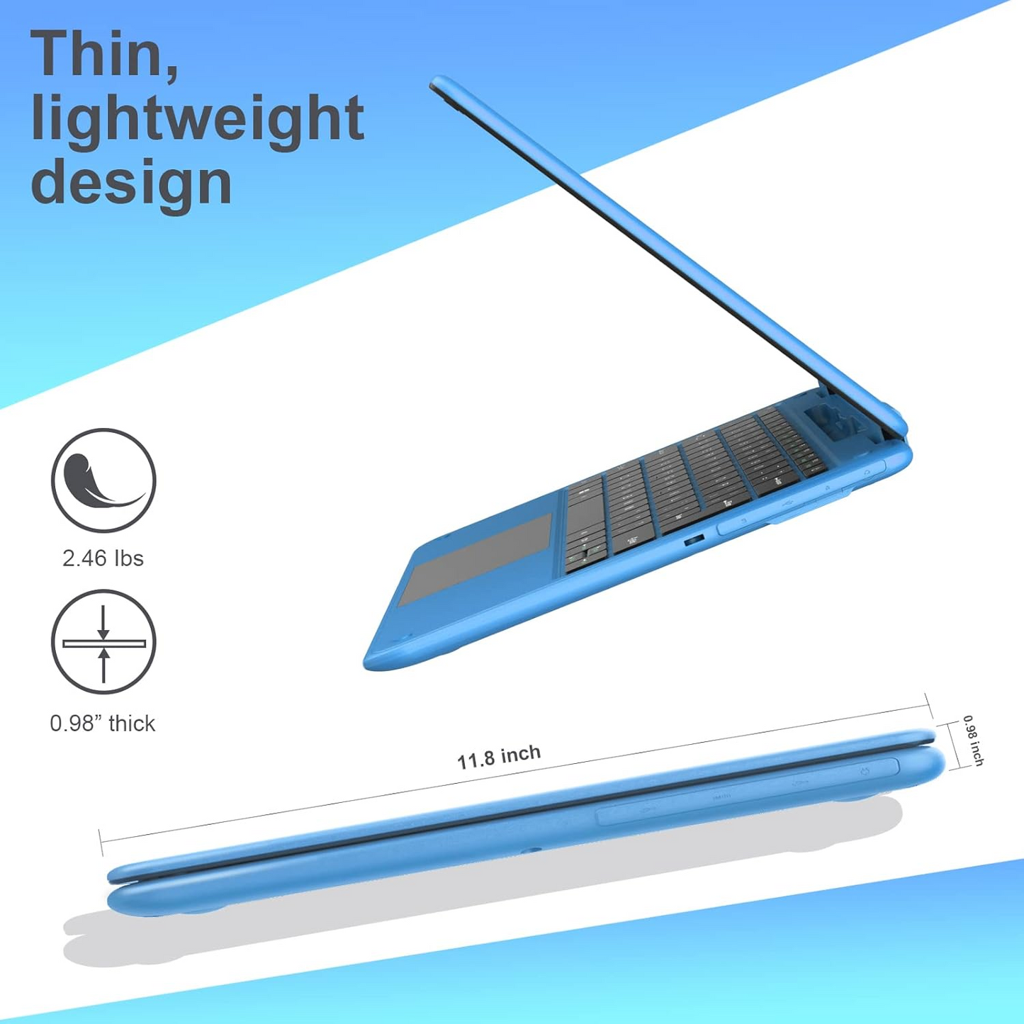 CQG1106Y 11.6 inch 2-IN-1 Laptop YOGA FHD 8GB RAM 256GB SSD integrated with Stylus Blue color