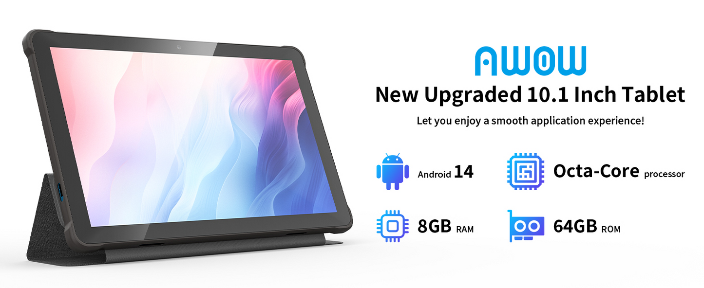 1081|10 inch Android 14 8GB+64GB Tablet PC 7000mAh Battery Face Recognition Metal Body with Keyboard, Mouse, Type C, dapter, Pen