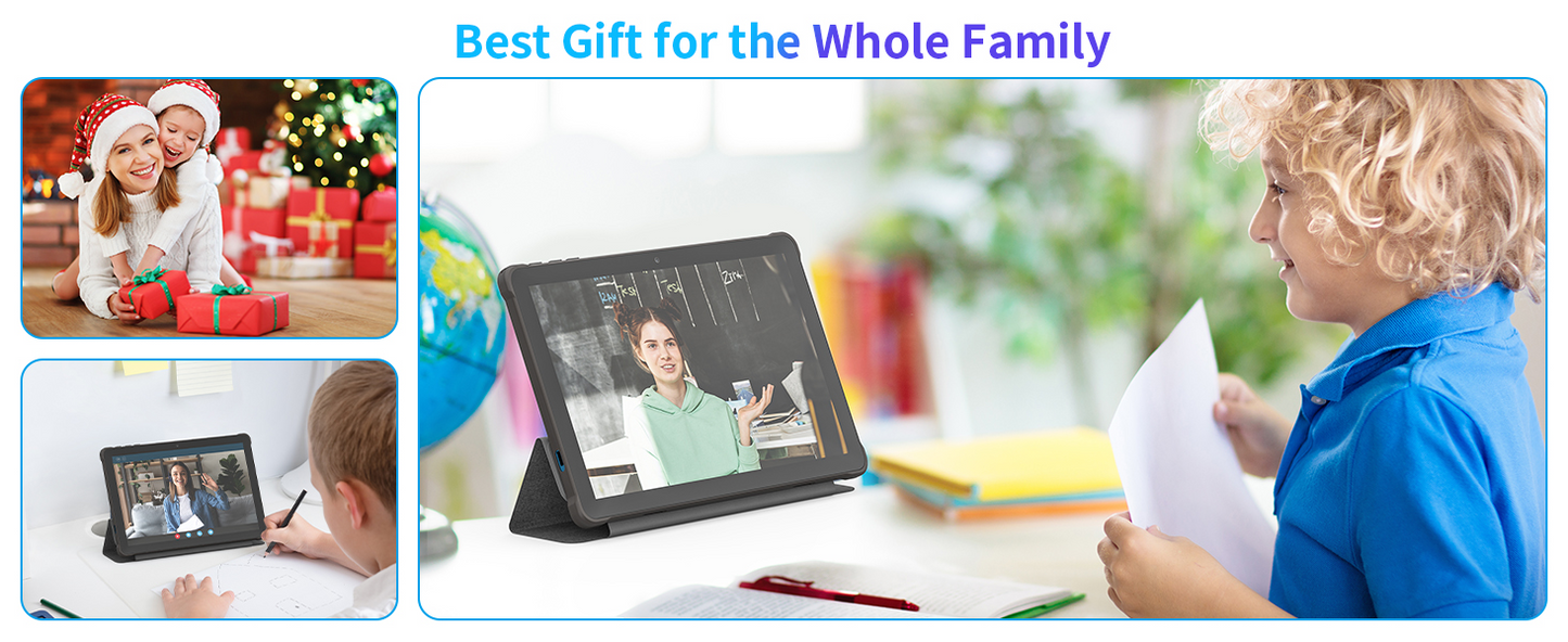 1081|10 inch Android 14 8GB+64GB Tablet PC 7000mAh Battery Face Recognition Metal Body with Keyboard, Mouse, Type C, dapter, Pen