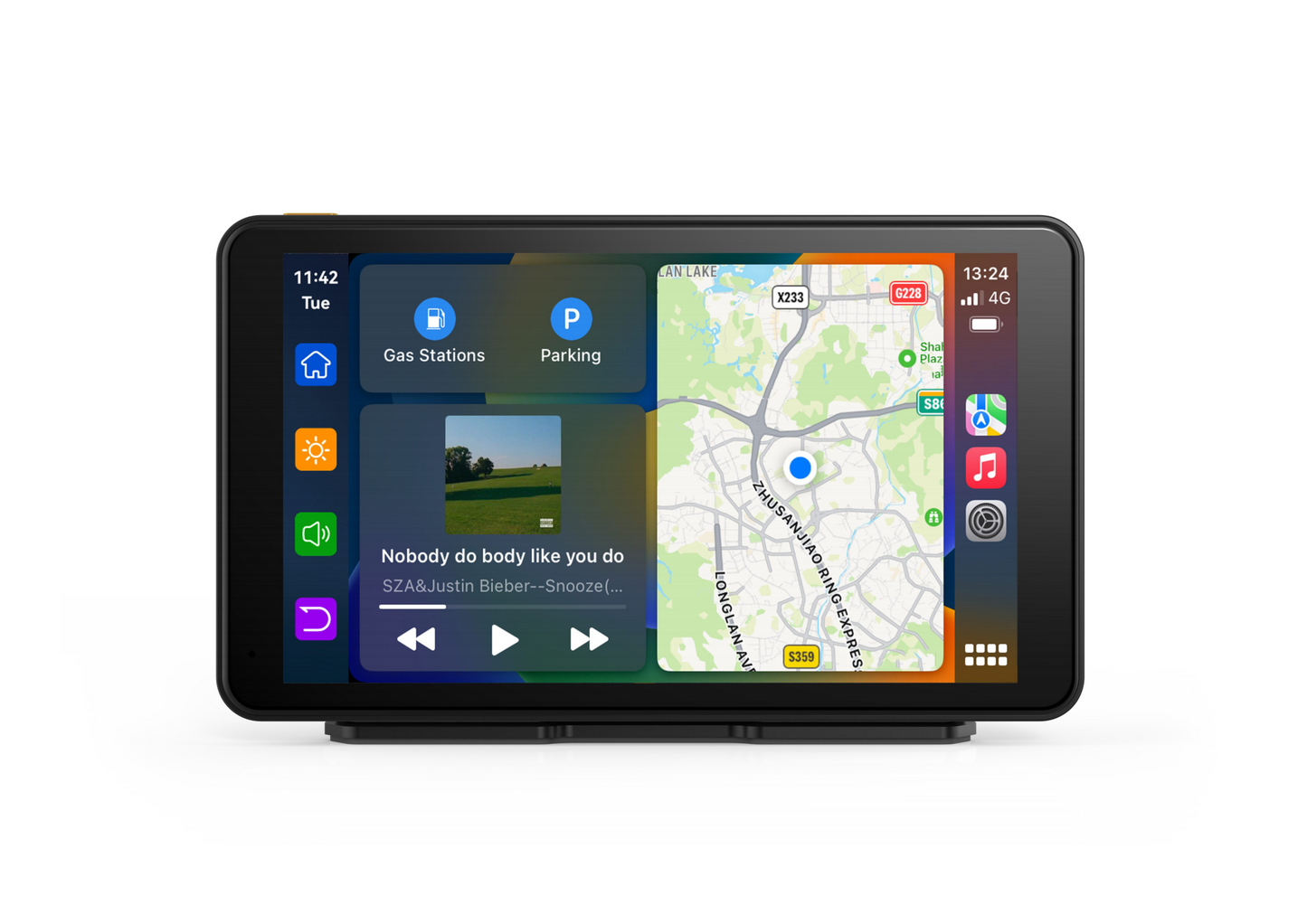 709A|7.0'' IPS Touch Screen Car DVRs 1280*800 Android Auto BT FM transmitter Voice Commands Parking assistance Carplay