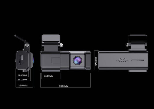 D202/D202L| 120° wide angle Dual recording Collision sensor voice control Parking Monitor Save video without power Time synchronization reminder