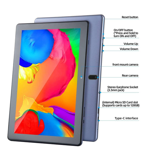 CQA1022 | 10.1 inch 4GB RAM 64GB Storage IPS HD 1280X800 Android 10 Tablet