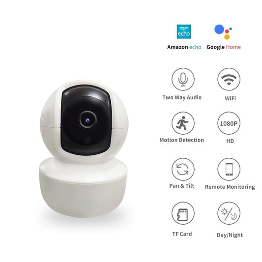 CQP05 Wireless Security Camera 1080P Indoor Work with Alexa