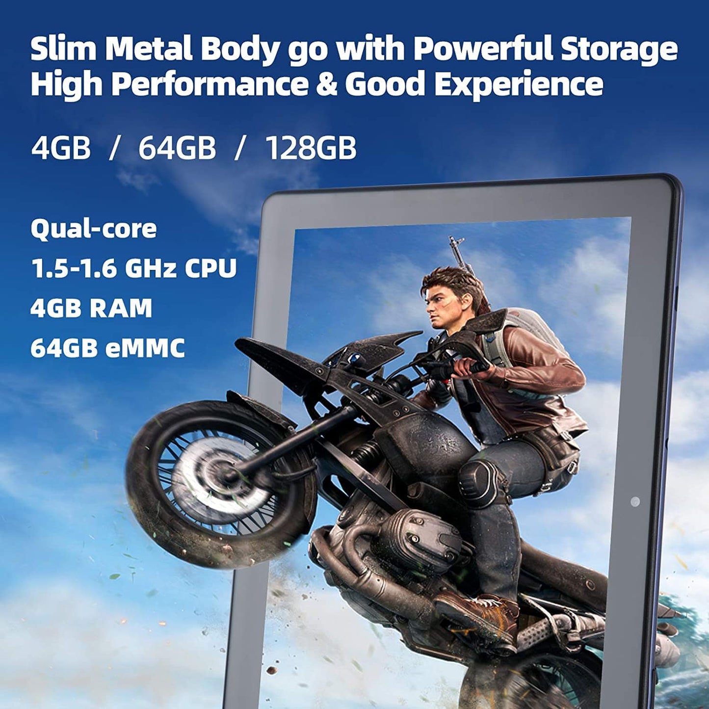 CQA1022 | 10.1 inch 4GB RAM 64GB Storage IPS HD 1280X800 Android 10 Tablet