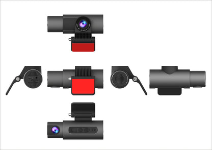 D308|Three recording 120° wide angle 2k Voice control Parking Monitor Save video without power Time synchronization reminder