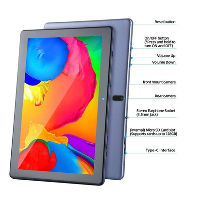 CQA1022 | 10.1 inch 4GB RAM 64GB Storage IPS HD 1280X800 Android 10 Tablet