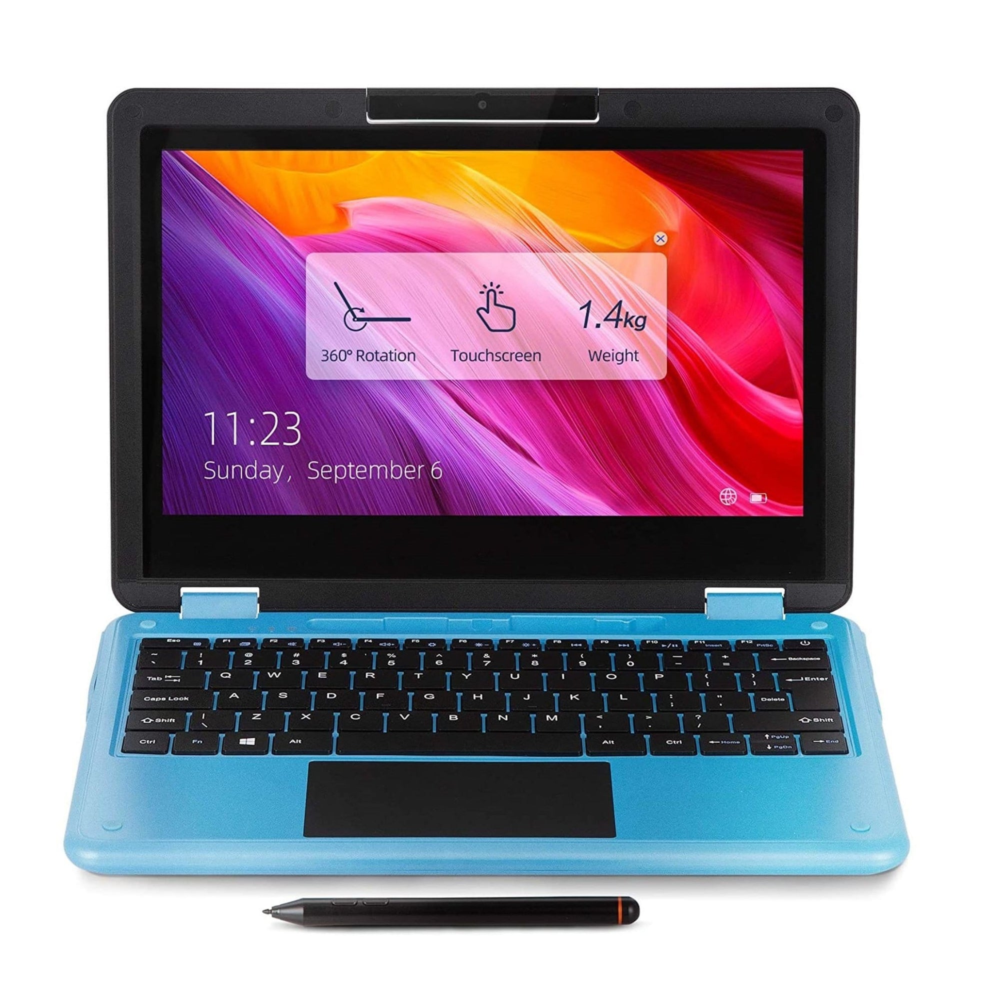 CQG1106Y 11.6 inch 2-IN-1 Laptop YOGA FHD 8GB RAM 256GB SSD integrated with Stylus Blue color